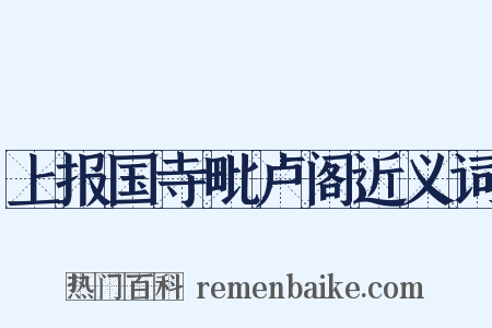 上报国寺毗卢阁近义词是什么意思的图片